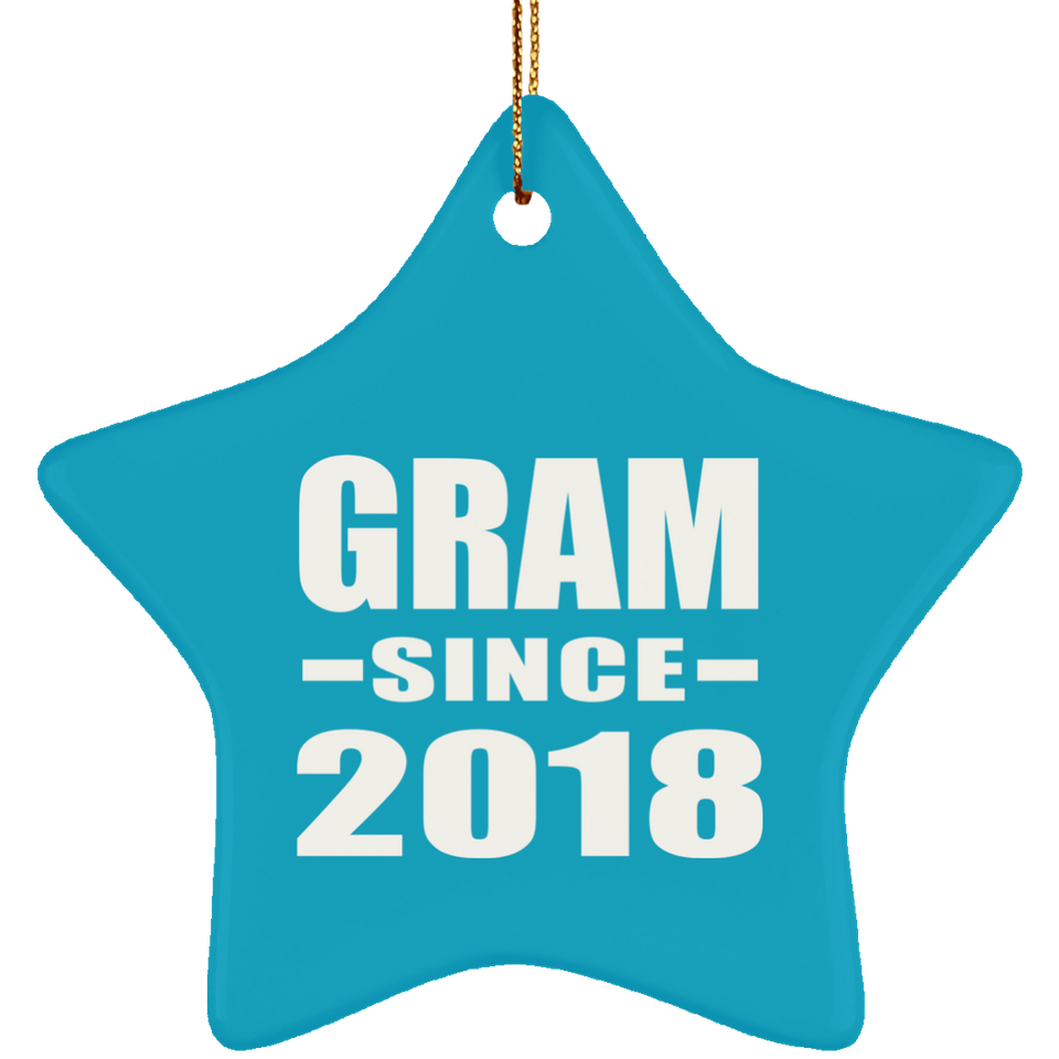 Gram Since 2018 - Star Ornament