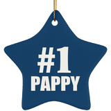 Number One #1 Pappy - Star Ornament