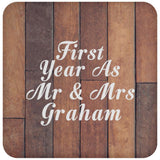 First Year As Mr & Mrs Graham - Drink Coaster E