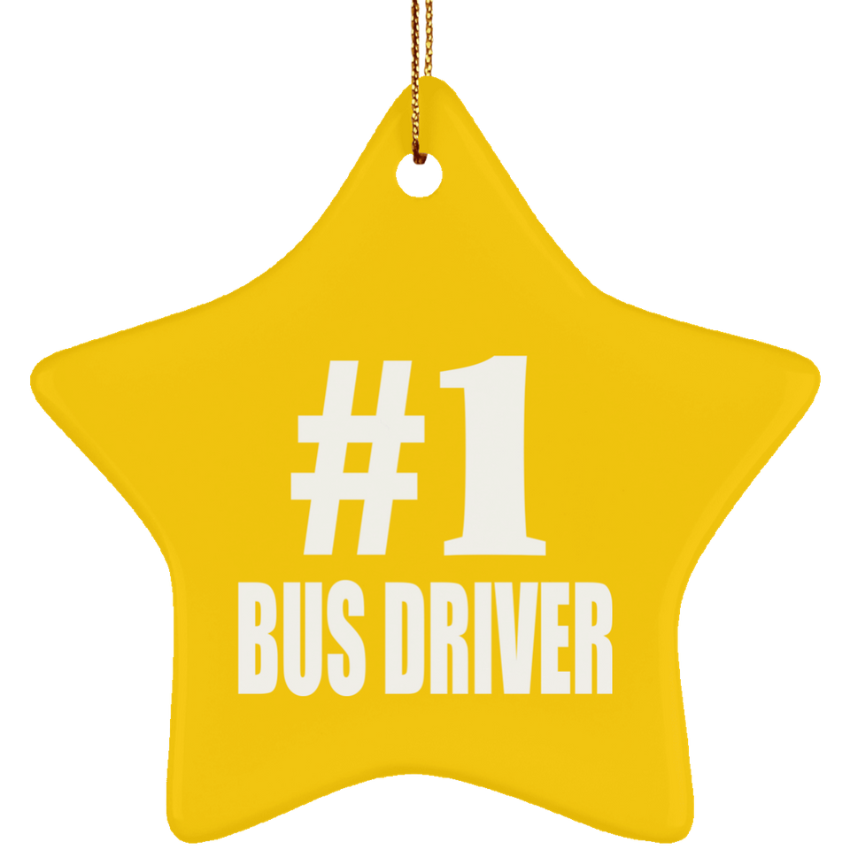 Number One #1 Bus Driver - Star Ornament