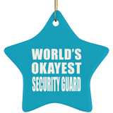 World's Okayest Security Guard - Star Ornament