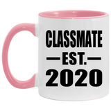 Classmate Established EST. 2020 - 11oz Accent Mug Pink