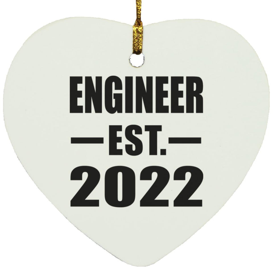 Engineer Established EST. 2022 - Heart Ornament