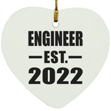 Engineer Established EST. 2022 - Heart Ornament