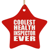 Coolest Health Inspector Ever - Star Ornament