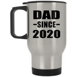 Dad Since 2020 - Silver Travel Mug