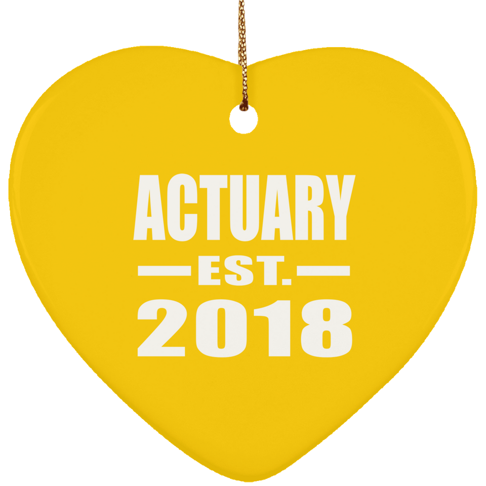 Actuary Established EST. 2018 - Heart Ornament