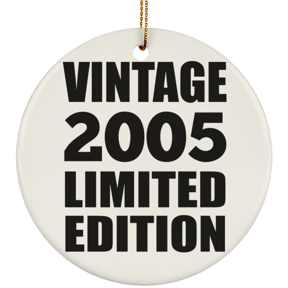 19th Birthday Vintage 2005 Limited Edition - Circle Ornament