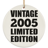 19th Birthday Vintage 2005 Limited Edition - Circle Ornament