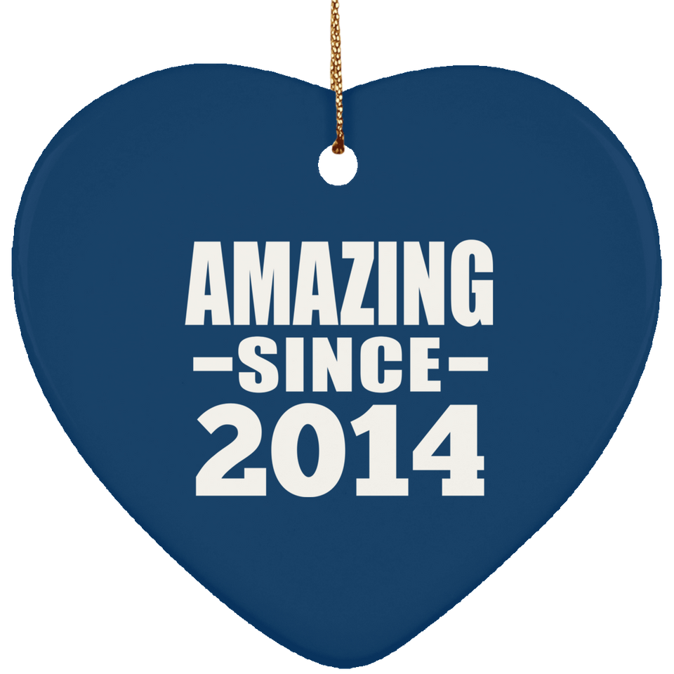 10th Birthday Amazing Since 2014 - Heart Ornament