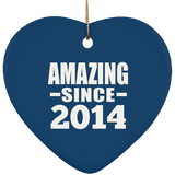 10th Birthday Amazing Since 2014 - Heart Ornament