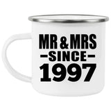 27th Anniversary Mr & Mrs Since 1997 - 12oz Camping Mug