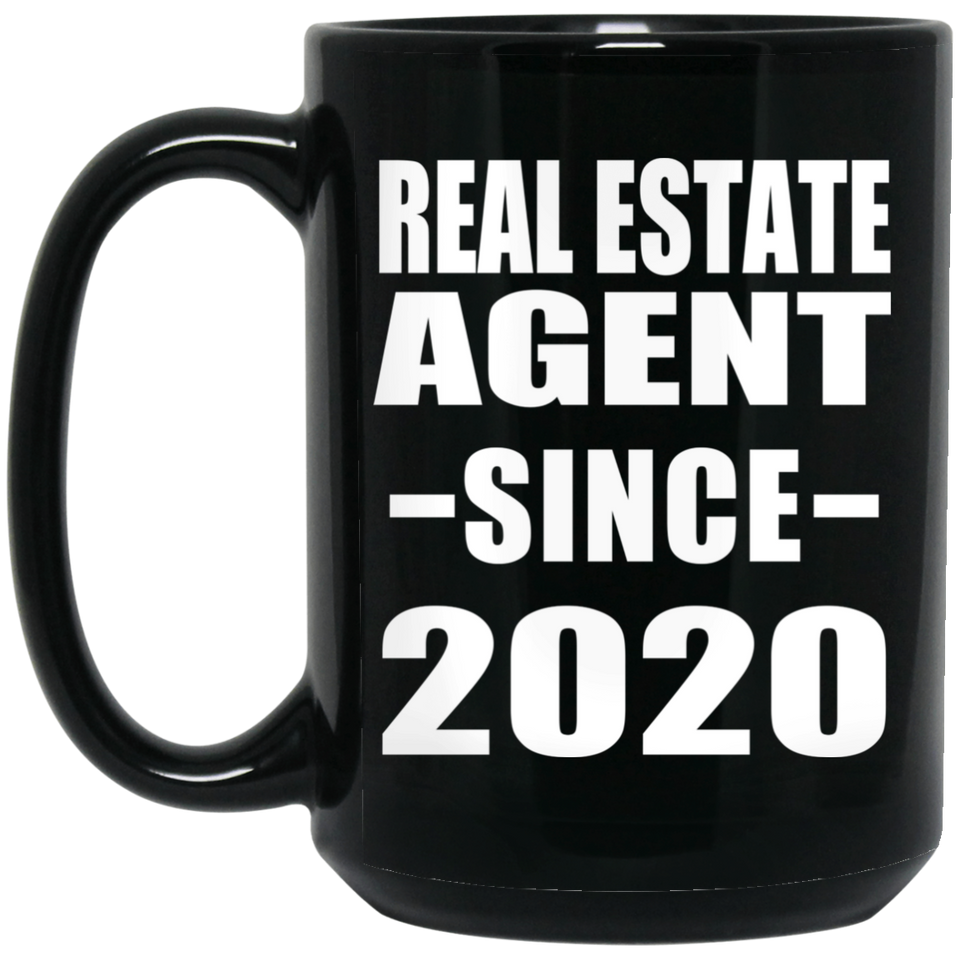 Real Estate Agent Since 2020 - 15oz Coffee Mug Black