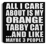 All I Care About Is My Orange Tabby Cat - Canvas Square