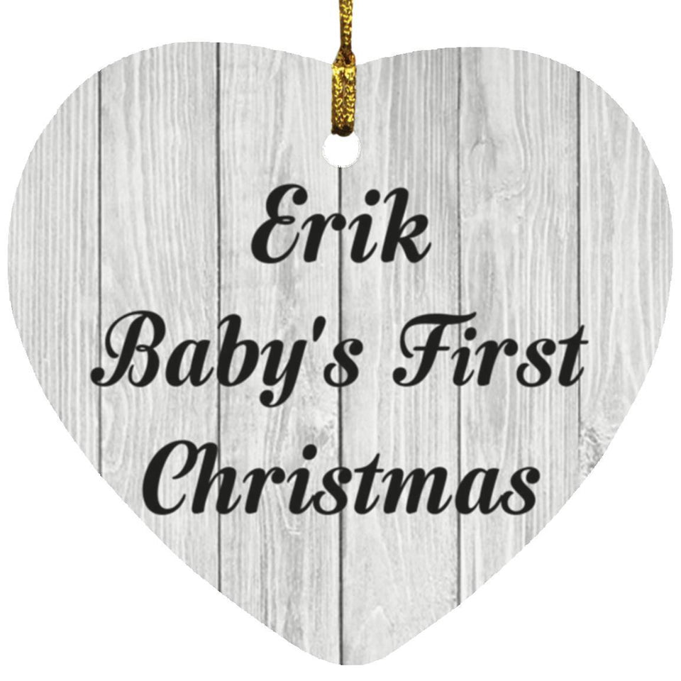 Erik Baby's First Christmas - Heart Ornament F