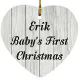 Erik Baby's First Christmas - Heart Ornament F