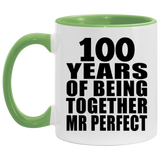 100th Anniversary 100 Years Of Being Mr Perfect - 11oz Accent Mug Green