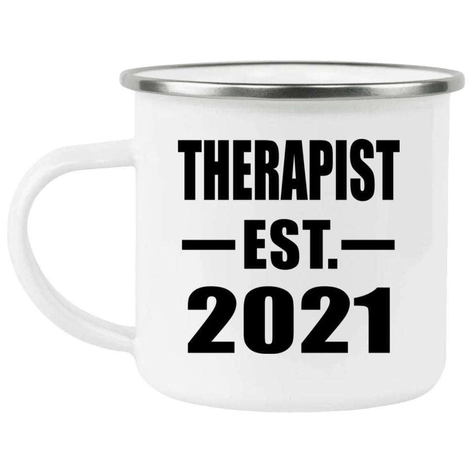 Therapist Established EST. 2021 - 12oz Camping Mug
