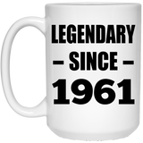 63rd Birthday Legendary Since 1961 - 15oz Coffee Mug