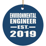Environmental Engineer Established EST. 2019 - Circle Ornament