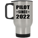 Pilot Since 2022 - Silver Travel Mug