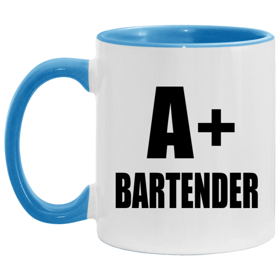 A+ Bartender - 11oz Accent Mug Blue