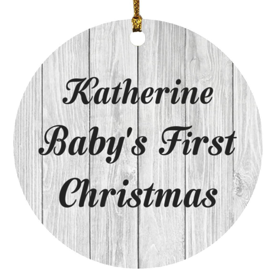 Katherine Baby's First Christmas - Circle Ornament F