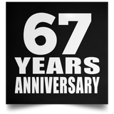 67th Anniversary 67 Years Anniversary - Poster Square
