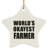 World's Okayest Farmer - Star Ornament