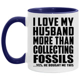I Love My Husband More Than Collecting Fossils - 11oz Accent Mug Purple