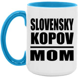 Slovensky Kopov Mom - 15oz Accent Mug Blue
