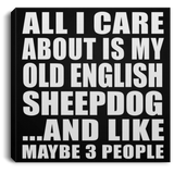 All I Care About Is My Old English Sheepdog - Canvas Square