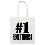 Number One #1 Receptionist - Tote Bag White