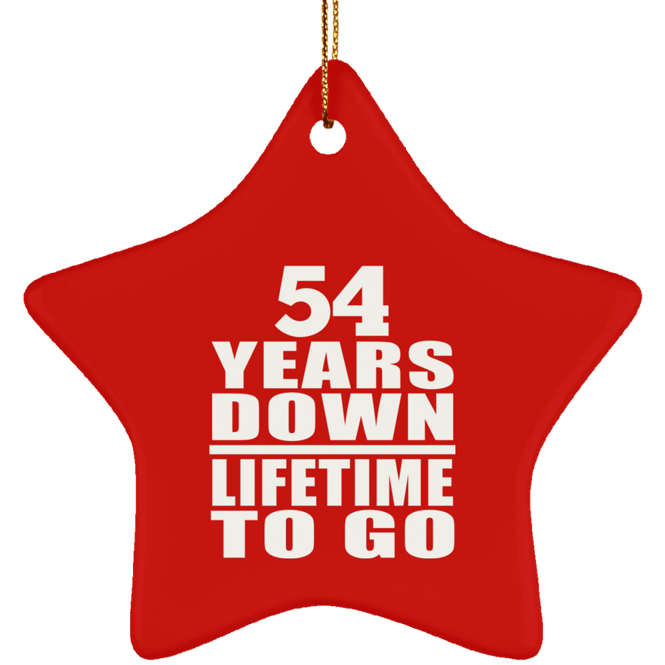 54th Anniversary 54 Years Down Lifetime To Go - Star Ornament