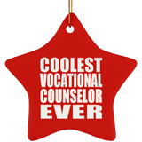 Coolest Vocational Counselor Ever - Star Ornament