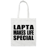 Lapta Makes Life Special - Tote Bag White