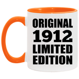 112th Birthday Original 1912 Limited Edition - 11oz Accent Mug Orange