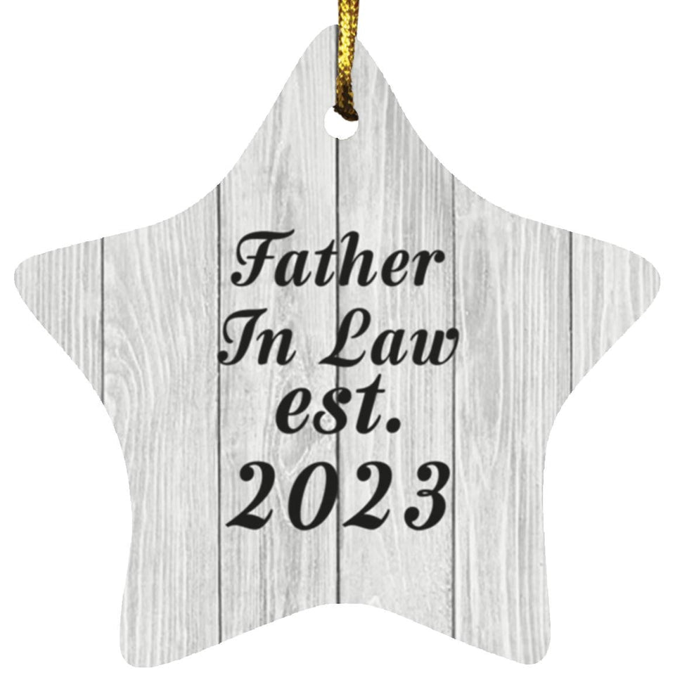 Father In Law Established Est. 2023 - Star Ornament F