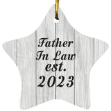 Father In Law Established Est. 2023 - Star Ornament F