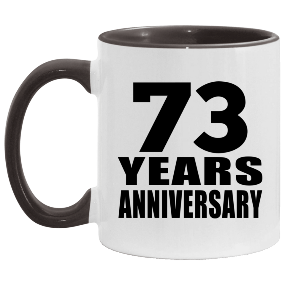 73rd Anniversary 73 Years - 11oz Accent Mug Black