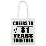 9th Anniversary Cheers To Square Root of 81 Years Together - Tote Bag White