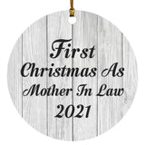 First Christmas As Mother In Law 2021 - Circle Ornament F
