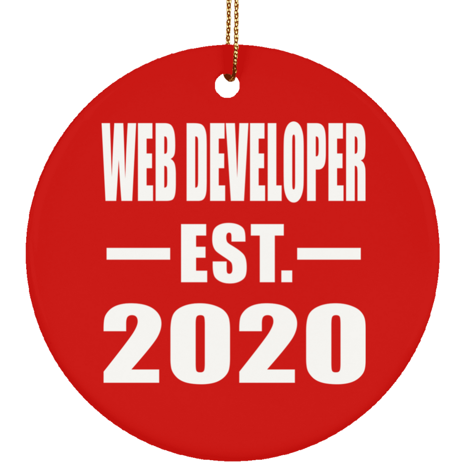Web Developer Established EST. 2020 - Circle Ornament