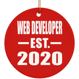 Web Developer Established EST. 2020 - Circle Ornament
