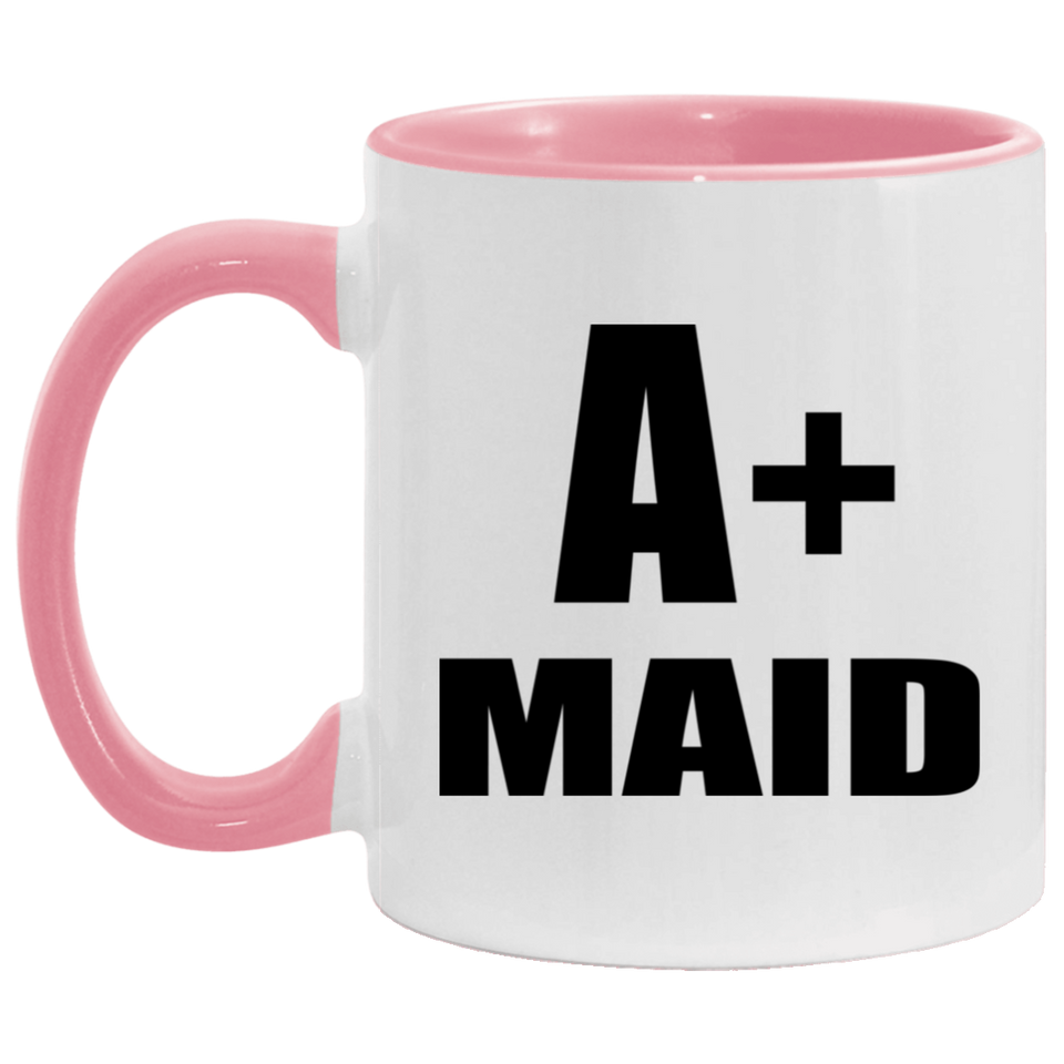 A+ Maid - 11oz Accent Mug Pink