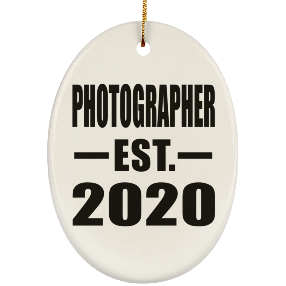 Photographer Established EST. 2020 - Oval Ornament