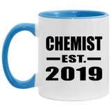 Chemist Established EST. 2019 - 11oz Accent Mug Blue