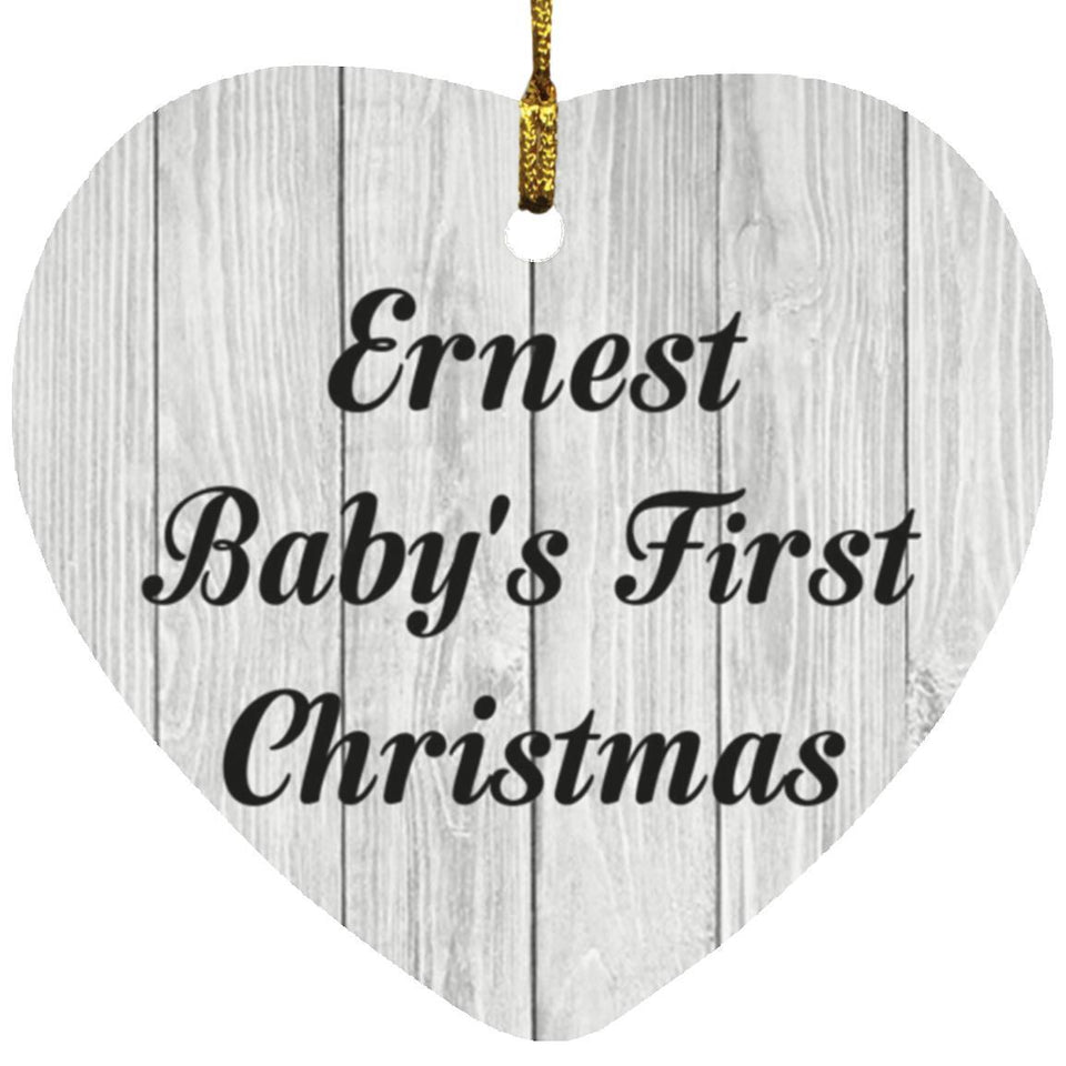 Ernest Baby's First Christmas - Heart Ornament F