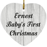 Ernest Baby's First Christmas - Heart Ornament F