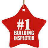 Number One #1 Building Inspector - Star Ornament